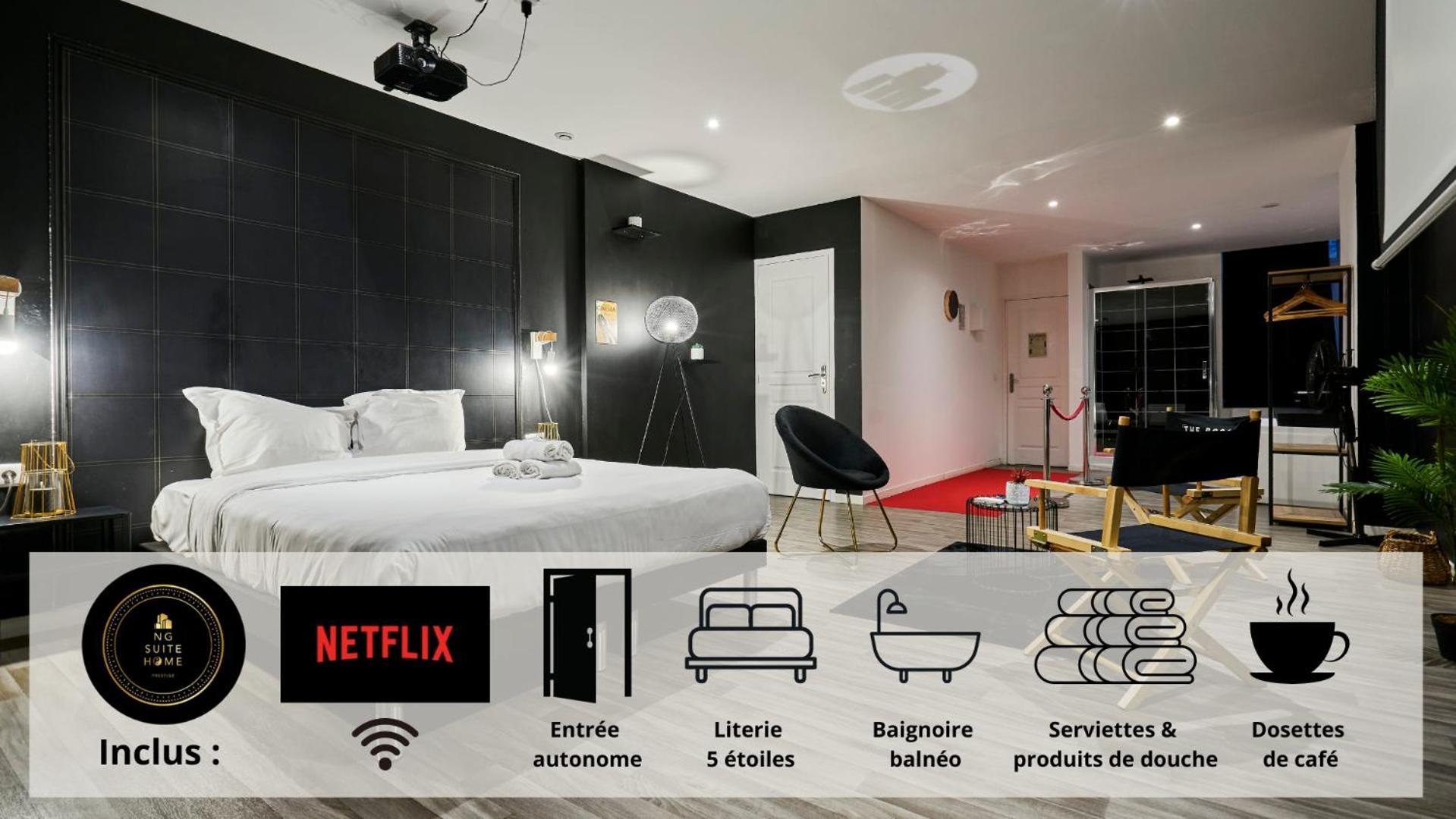 Ng Suitehome - Lille I Roubaix Centre I Grand Place - Balneo - Netflix - Wifi エクステリア 写真